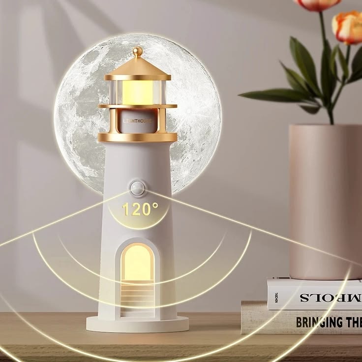 منارة القمر 🌙✨ | إضاءة دافئة وسحر القمر في غرفتك